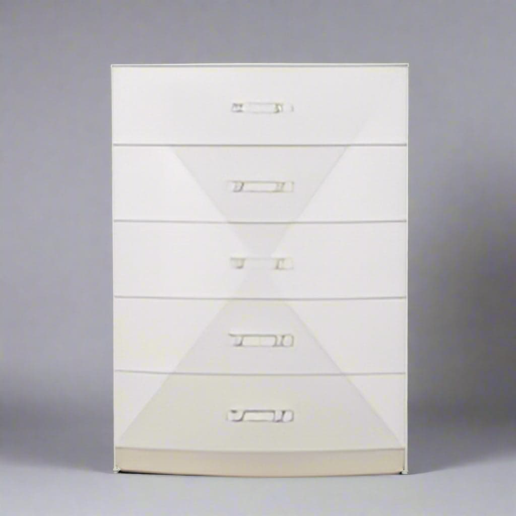 Bernhardt Lucille Modern Classic White Grey Wood Tall Tallboy Chest Dresser MB1-26 - Thumbnail 3