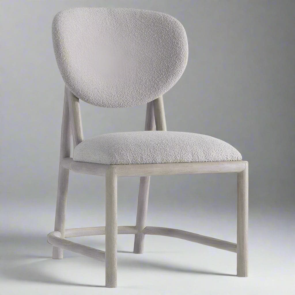 Bernhardt Ann Modern Classic Grey Performance Curved Dining Side Chair (2 avail) MB1-32 - Thumbnail 2