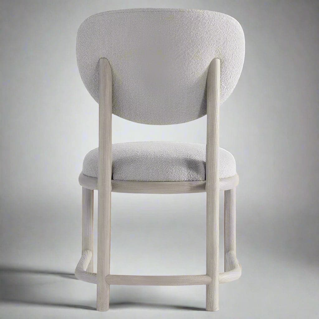 Bernhardt Ann Modern Classic Grey Performance Curved Dining Side Chair (2 avail) MB1-32 - Thumbnail 3