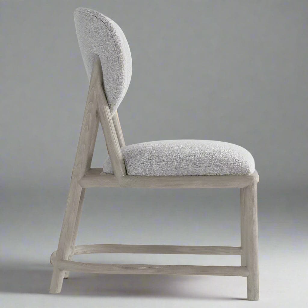 Bernhardt Ann Modern Classic Grey Performance Curved Dining Side Chair (2 avail) MB1-32 - Thumbnail 4