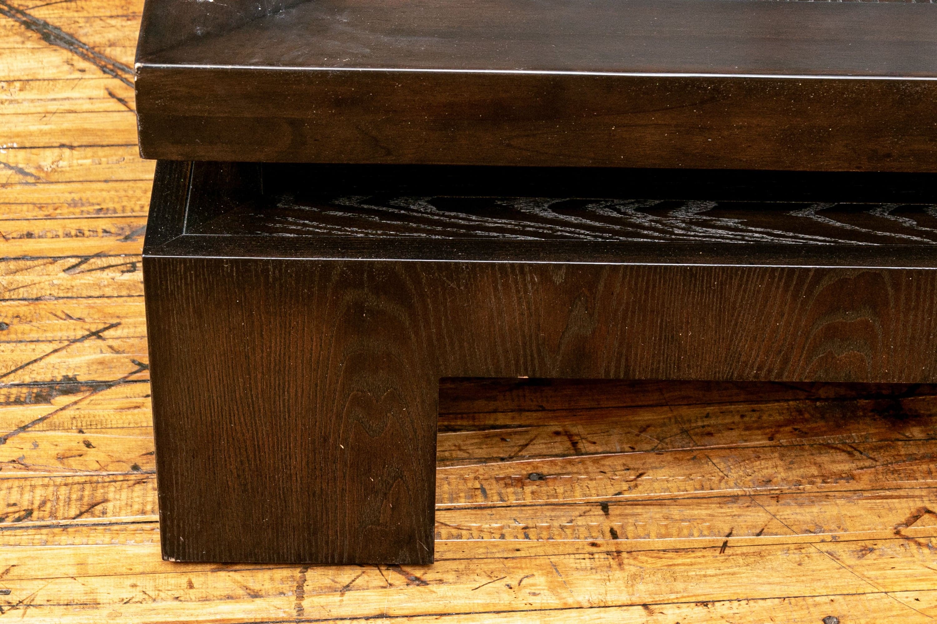 Bernhardt Mercer Square Wood Tiered Cocktail Coffee Table MB1-34 - Thumbnail 4