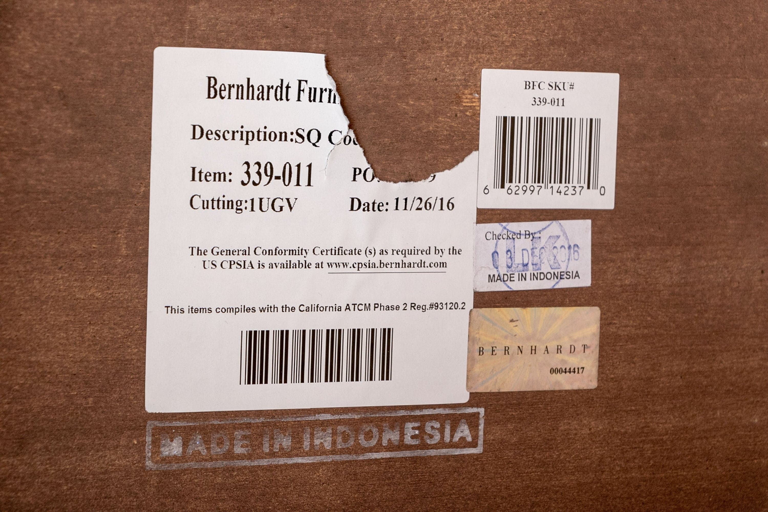 Bernhardt Mercer Square Wood Tiered Cocktail Coffee Table MB1-34 - Thumbnail 3