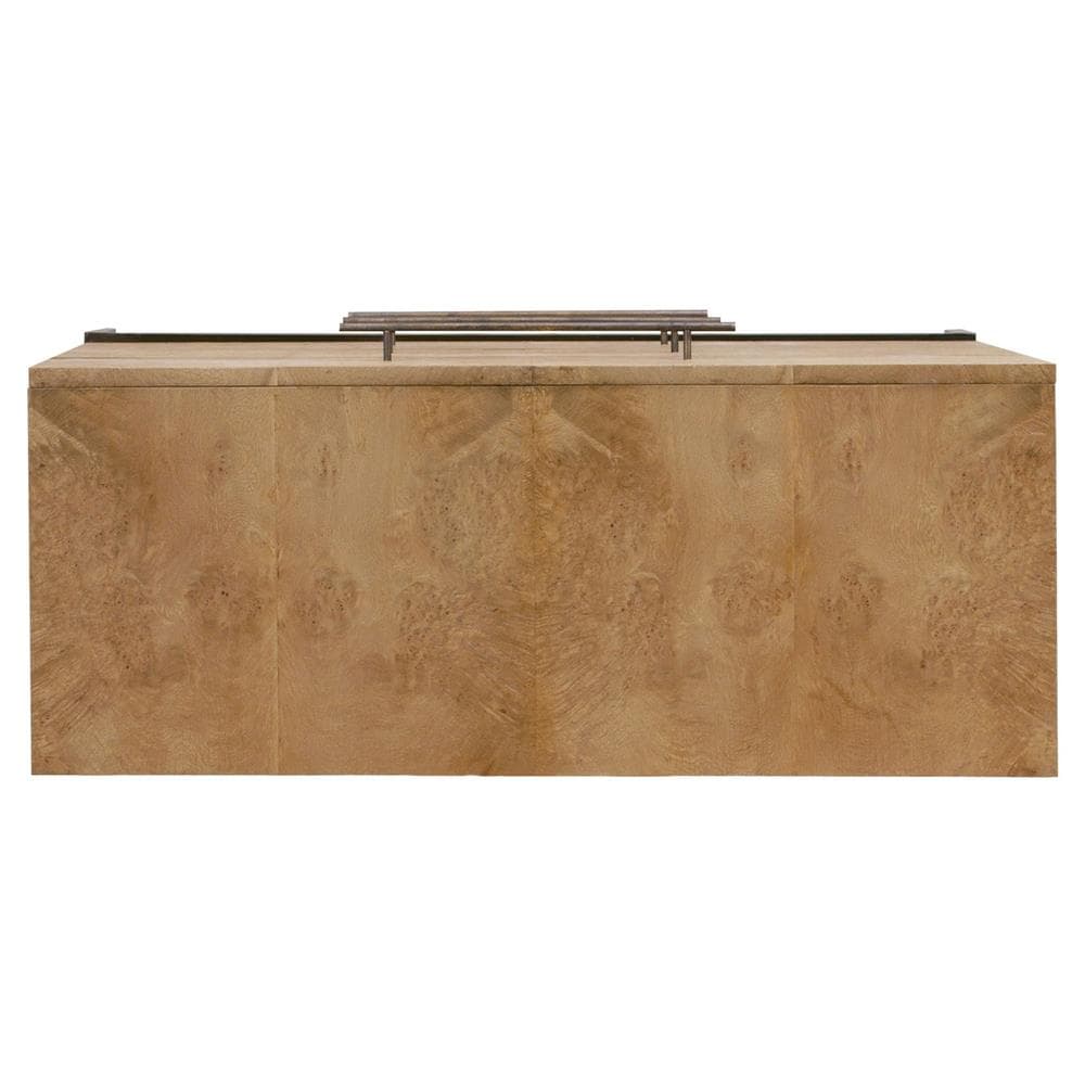 ELK Andrew Rustic Lodge Natural Burl Mahogany / Black Iron 3 Drawer Dresser MB1-43 - Thumbnail 5