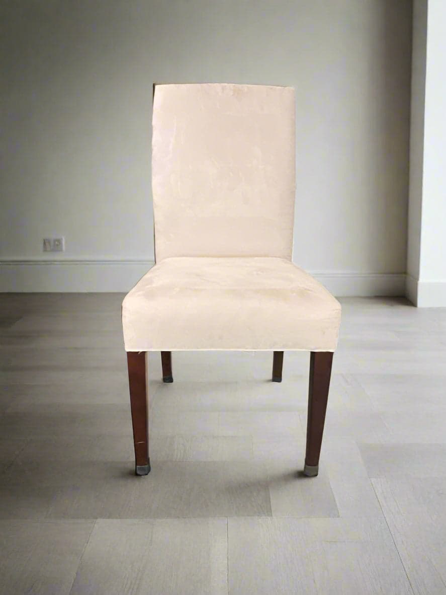 4 Kravet Furniture Parson Style Beige Upholstered Dining Chairs MB1-51 - Thumbnail 5