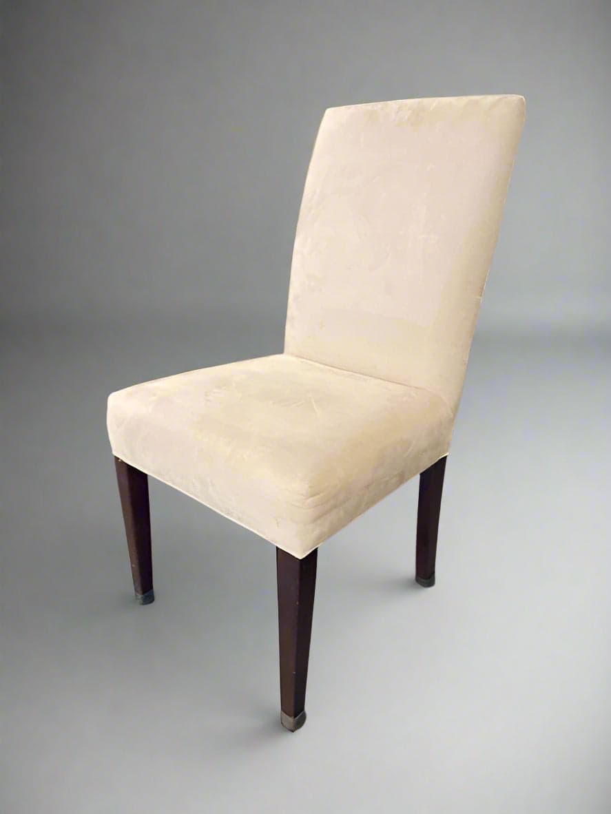 4 Kravet Furniture Parson Style Beige Upholstered Dining Chairs MB1-51 - Thumbnail 4