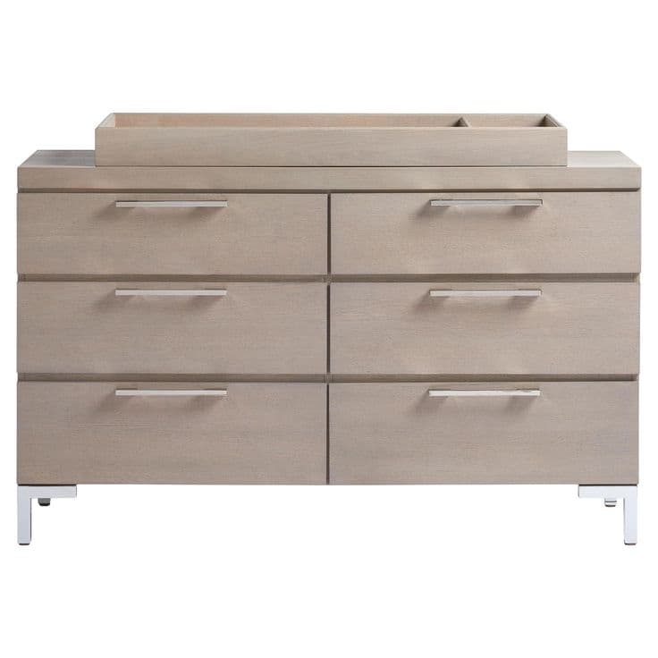 Universal Furniture Smartstuff Modern Classic Grey 6 Drawer Wood Dresser MB1-58 - Thumbnail 2