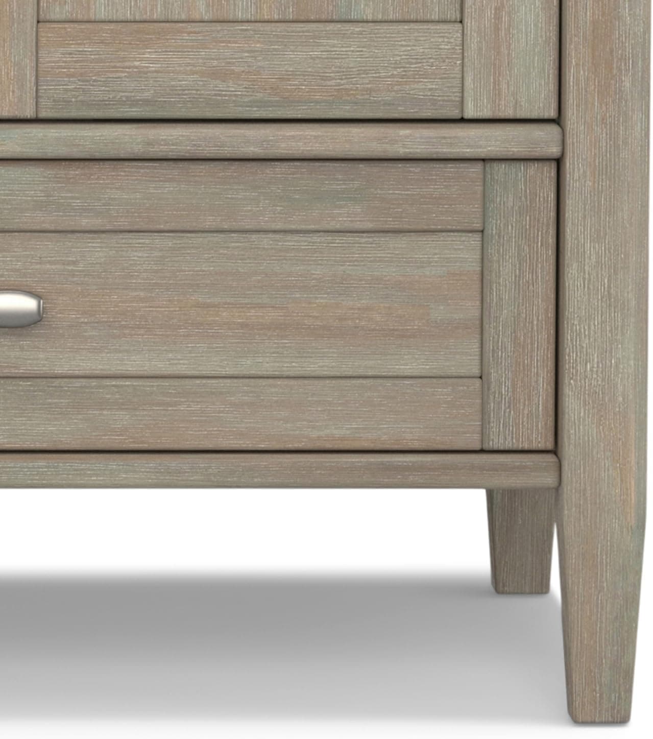 Solid Distressed Grey Wood 47" Shaker TV Media Stand for TVs up to 50" FFW258-596 - Thumbnail 4