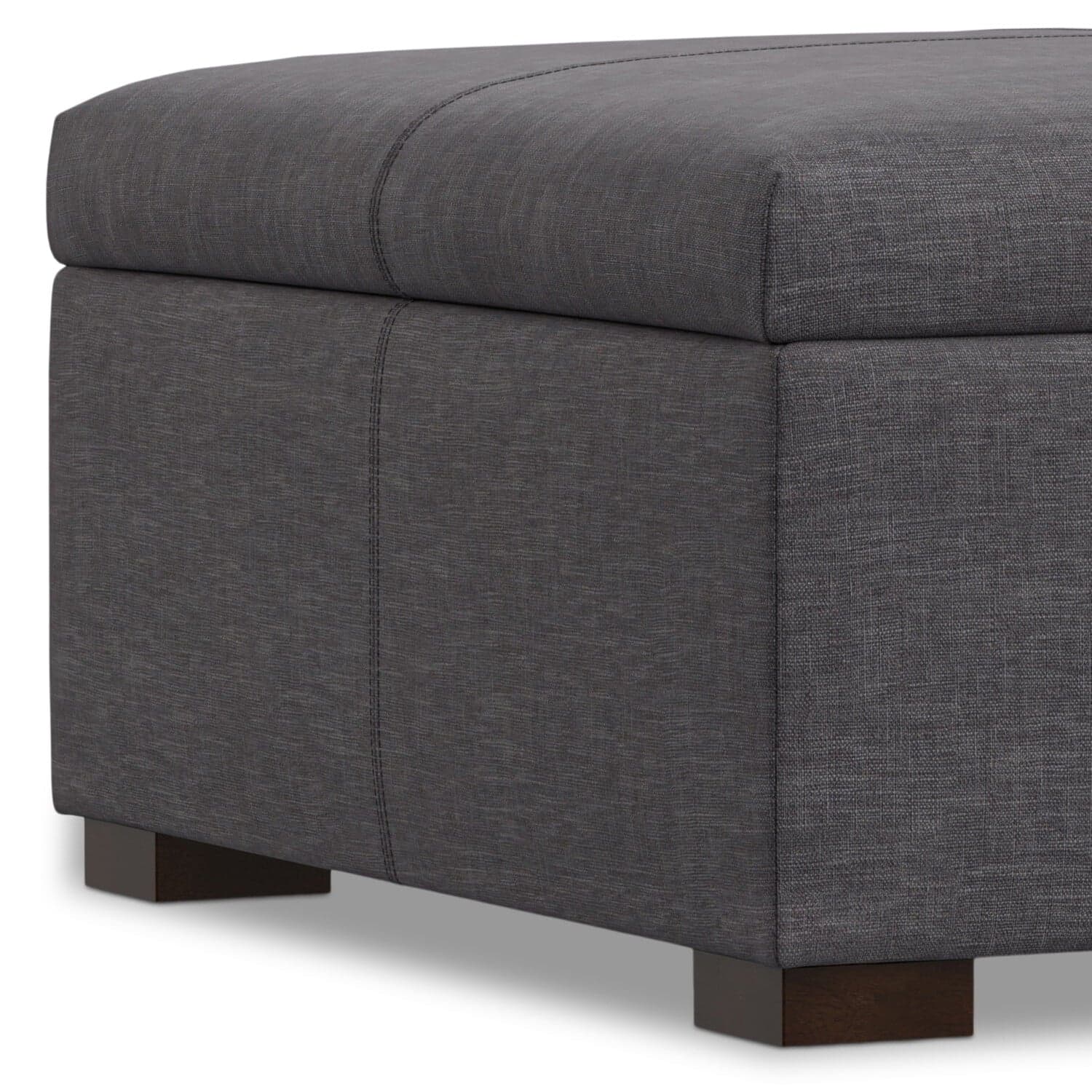 Gabbie Square Storage Ottoman in Upholstered Slate Grey FFW258-589 - Thumbnail 5