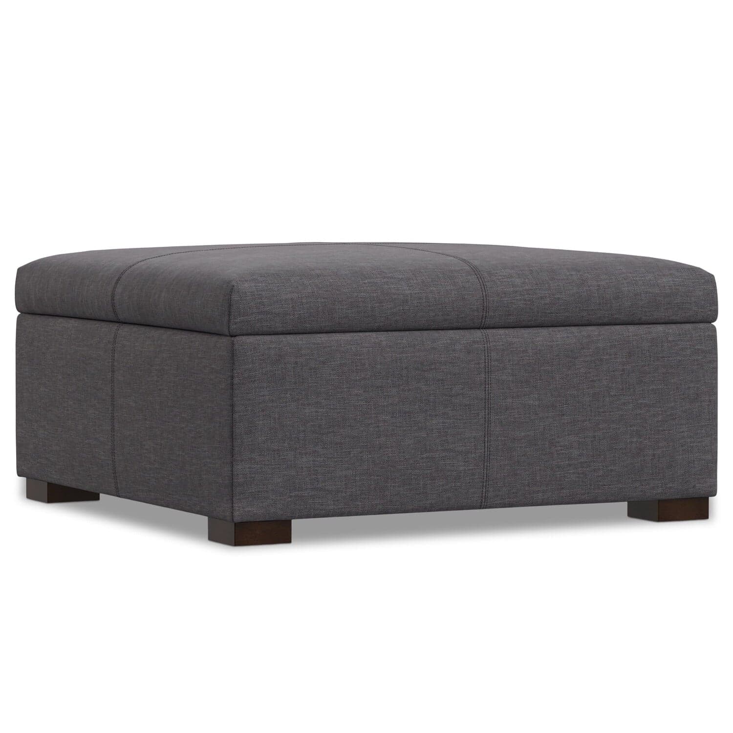 Gabbie Square Storage Ottoman in Upholstered Slate Grey FFW258-589 - Thumbnail 6