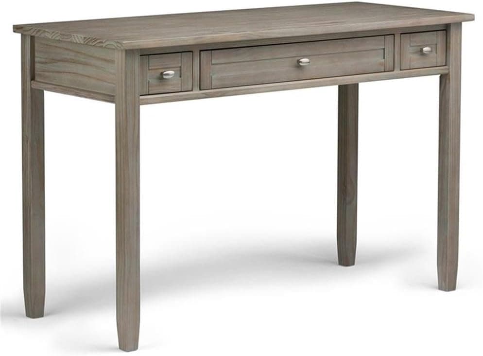 Shaker Solid Wood Transitional 48"W Writing Desk in Distressed Grey FFW258-616 - Image 1