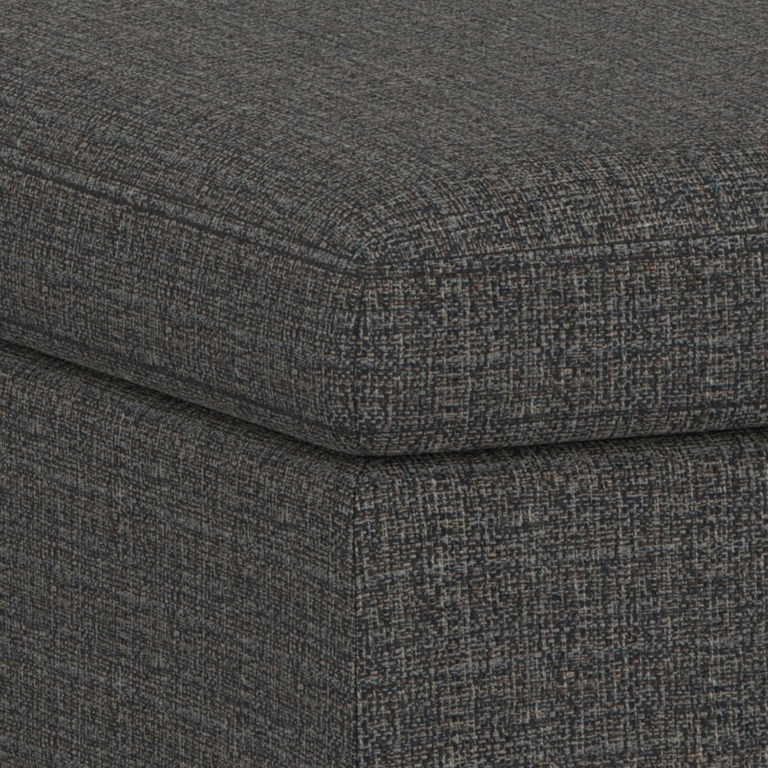 Owen 36" Coffee Table Storage Ottoman in Ebony Tweed Fabric FFW258-611 - Thumbnail 4