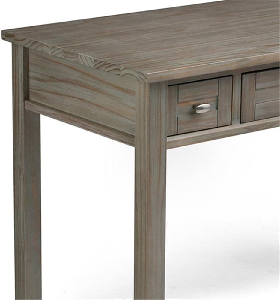 Shaker Solid Wood Transitional 48"W Writing Desk in Distressed Grey FFW258-616 - Thumbnail 3