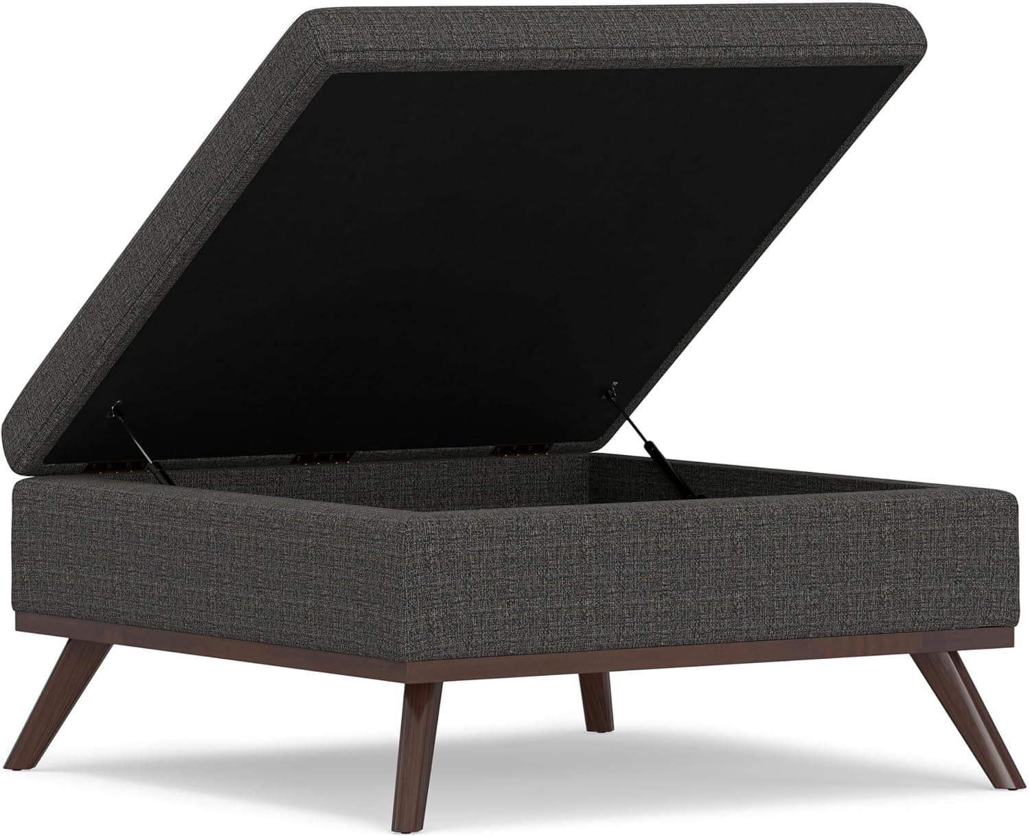 Owen 36" Coffee Table Storage Ottoman in Ebony Tweed Fabric FFW258-611 - Thumbnail 3