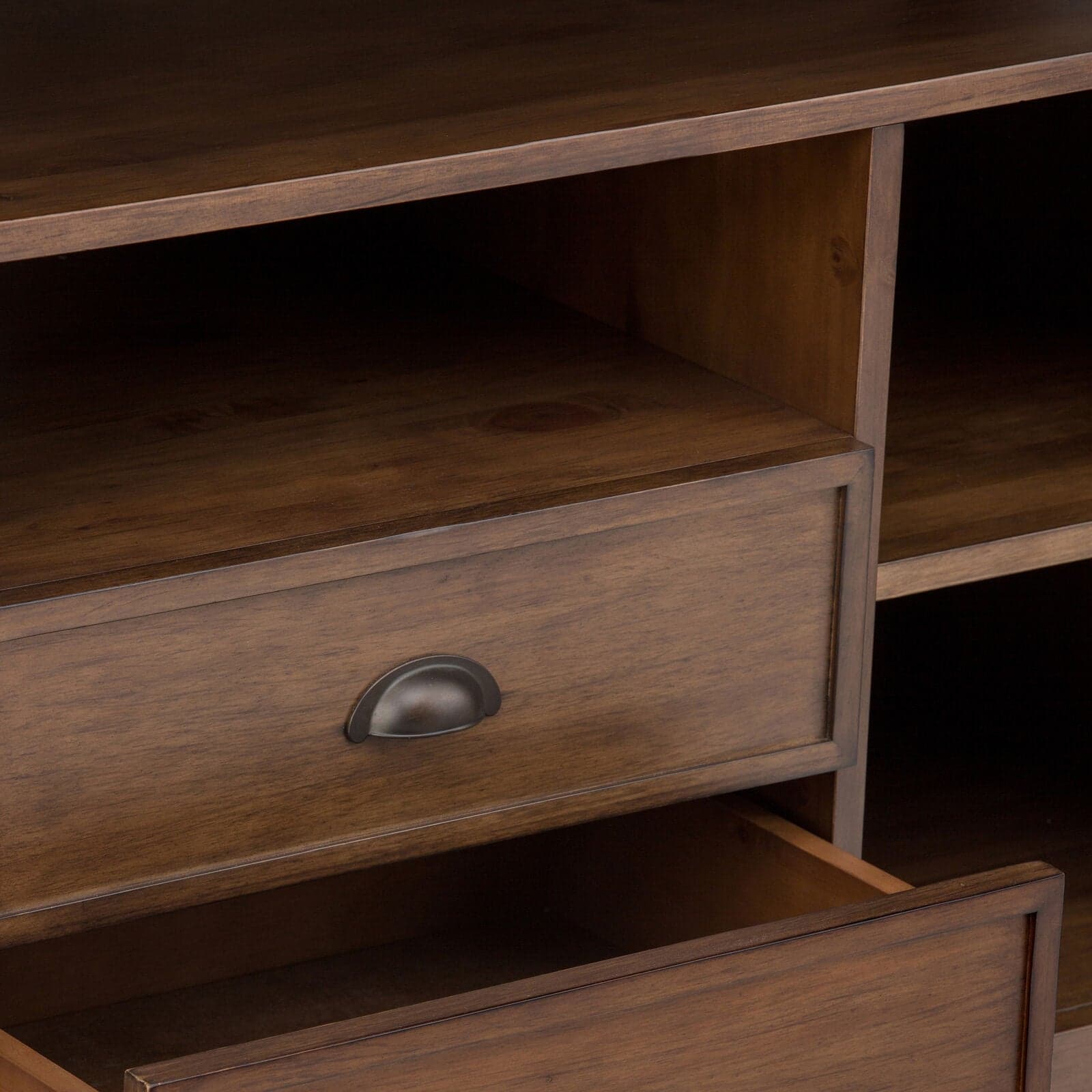 Redmond 54" TV Media Stand in Rustic Natural Aged Brown FFW258-623 - Thumbnail 4