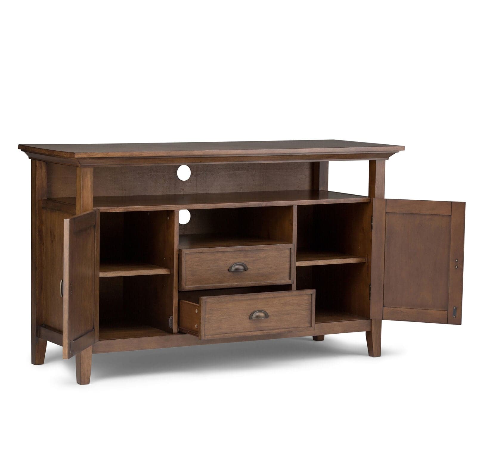 Redmond 54" TV Media Stand in Rustic Natural Aged Brown FFW258-623 - Thumbnail 2