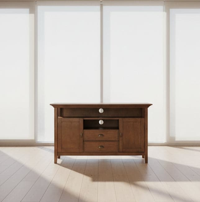 Redmond 54" TV Media Stand in Rustic Natural Aged Brown FFW258-623 - Image 1