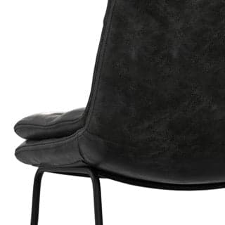 Danika Bar Stool (Set of 2) Charcoal Grey Vegan Leather FFW258-677 - Thumbnail 5