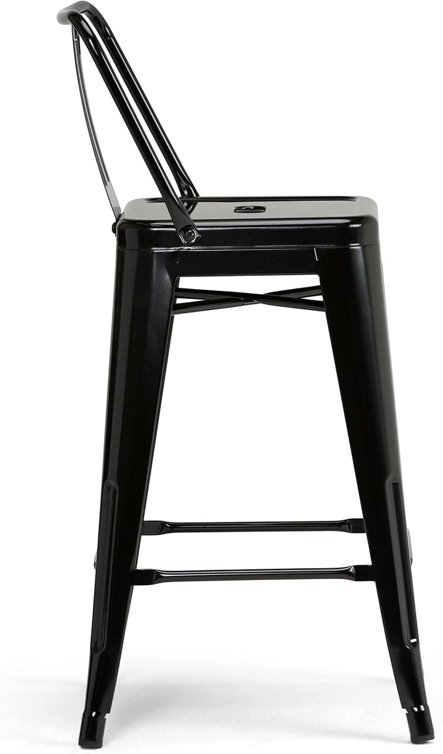 Rayne Industrial Black Metal 30" Metal Bar Stool (Set of 3) FFW258-689 - Thumbnail 3