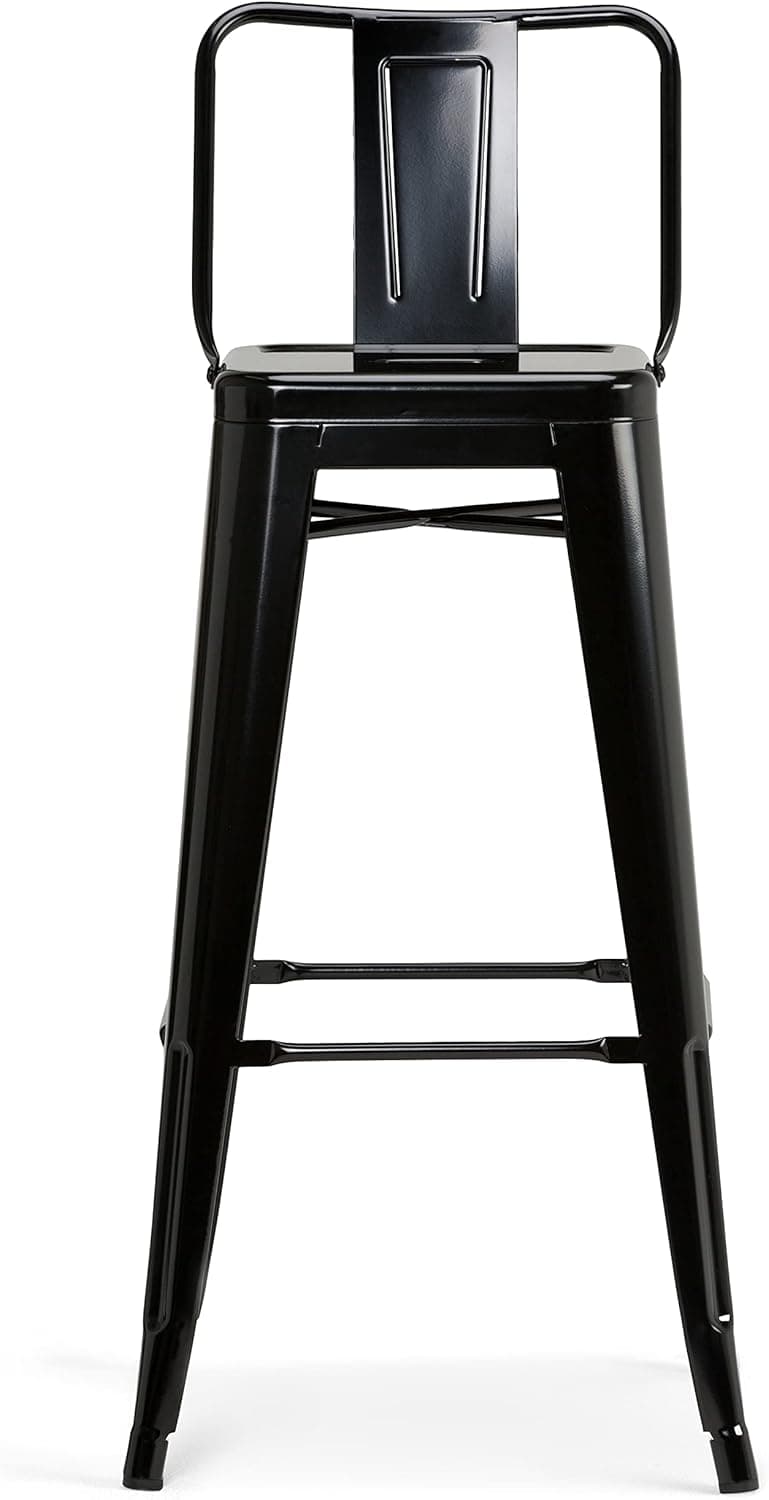 Rayne Industrial Black Metal 30" Metal Bar Stool (Set of 3) FFW258-689 - Thumbnail 4