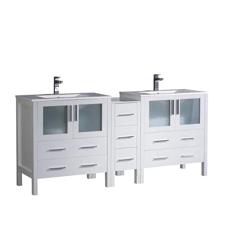 Fresca Torino 60" Free-Standing Double Sink Bathroom Vanity No Top FFE-764 - Image 1