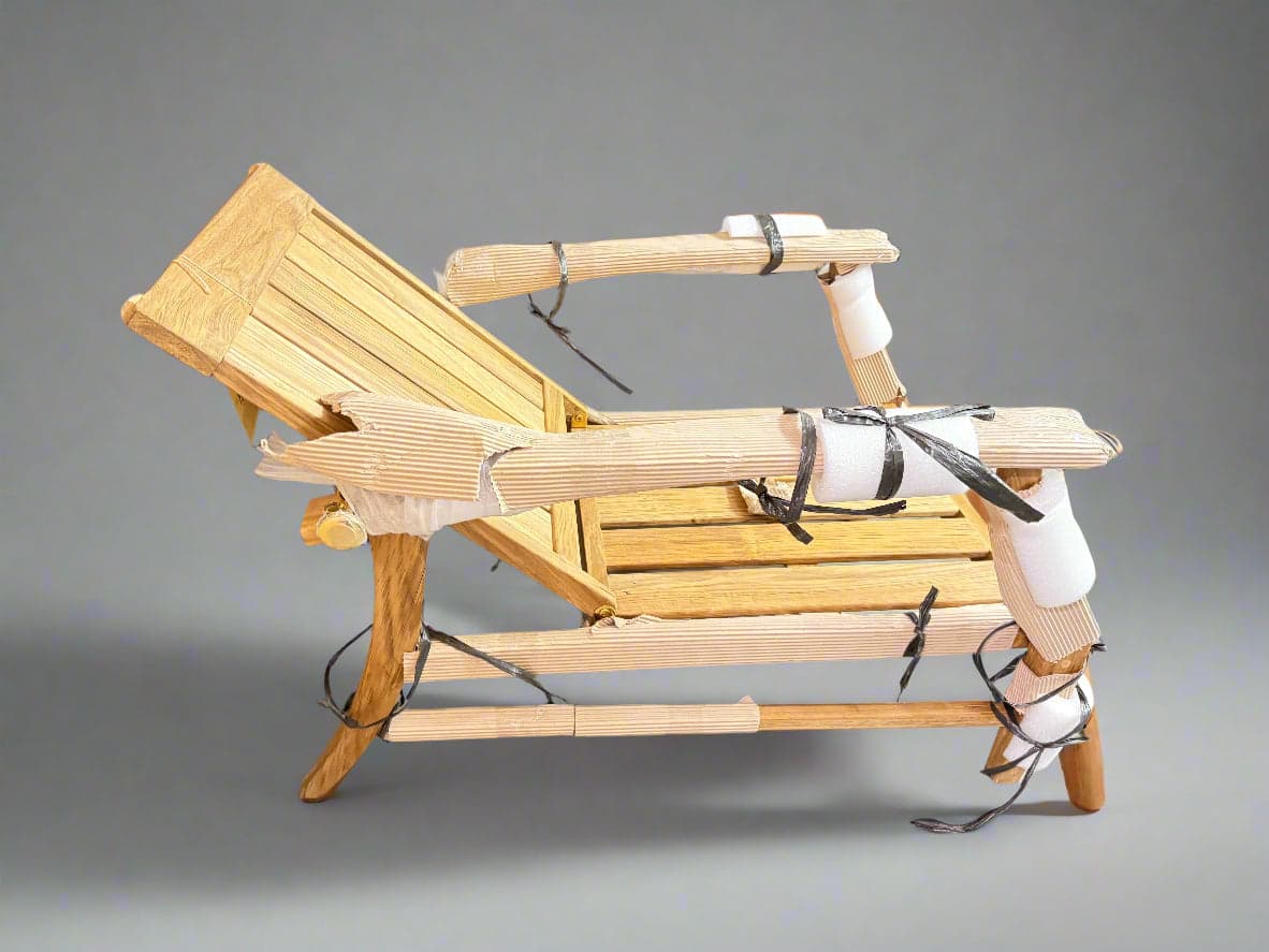 Summer Classics Croquet Natural Teak Outdoor Lounge Chair FFE-808 - Thumbnail 4