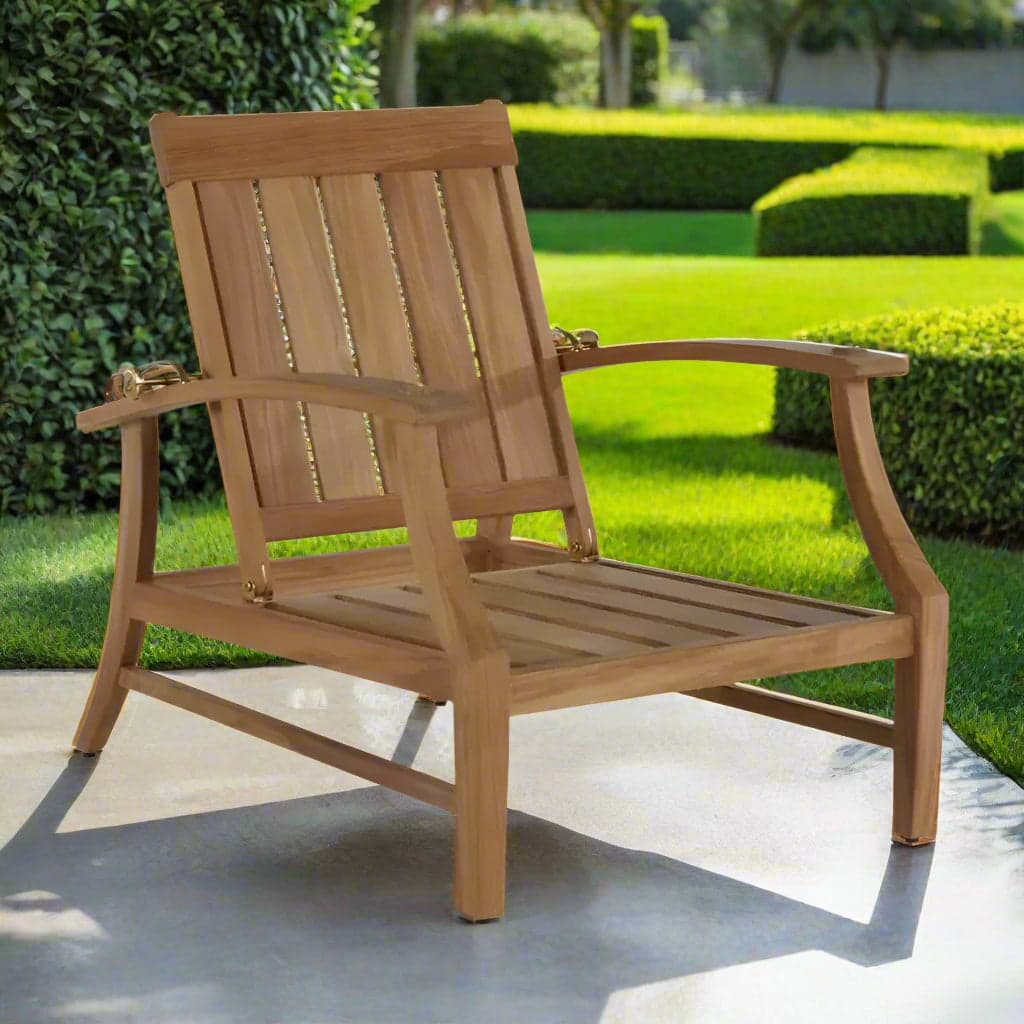 Summer Classics Croquet Natural Teak Outdoor Lounge Chair FFE-808 - Image 1