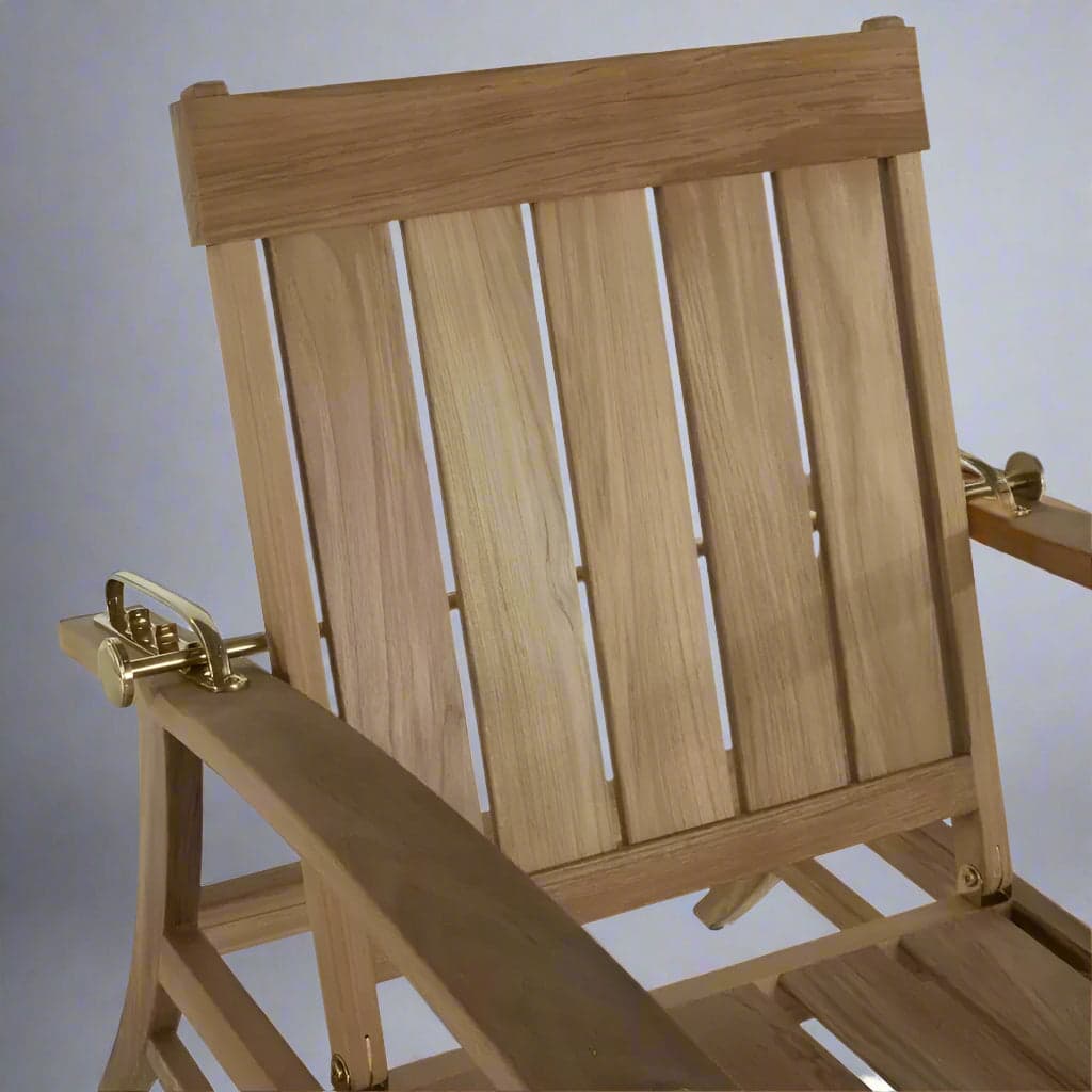 Summer Classics Croquet Natural Teak Outdoor Lounge Chair FFE-808 - Thumbnail 2