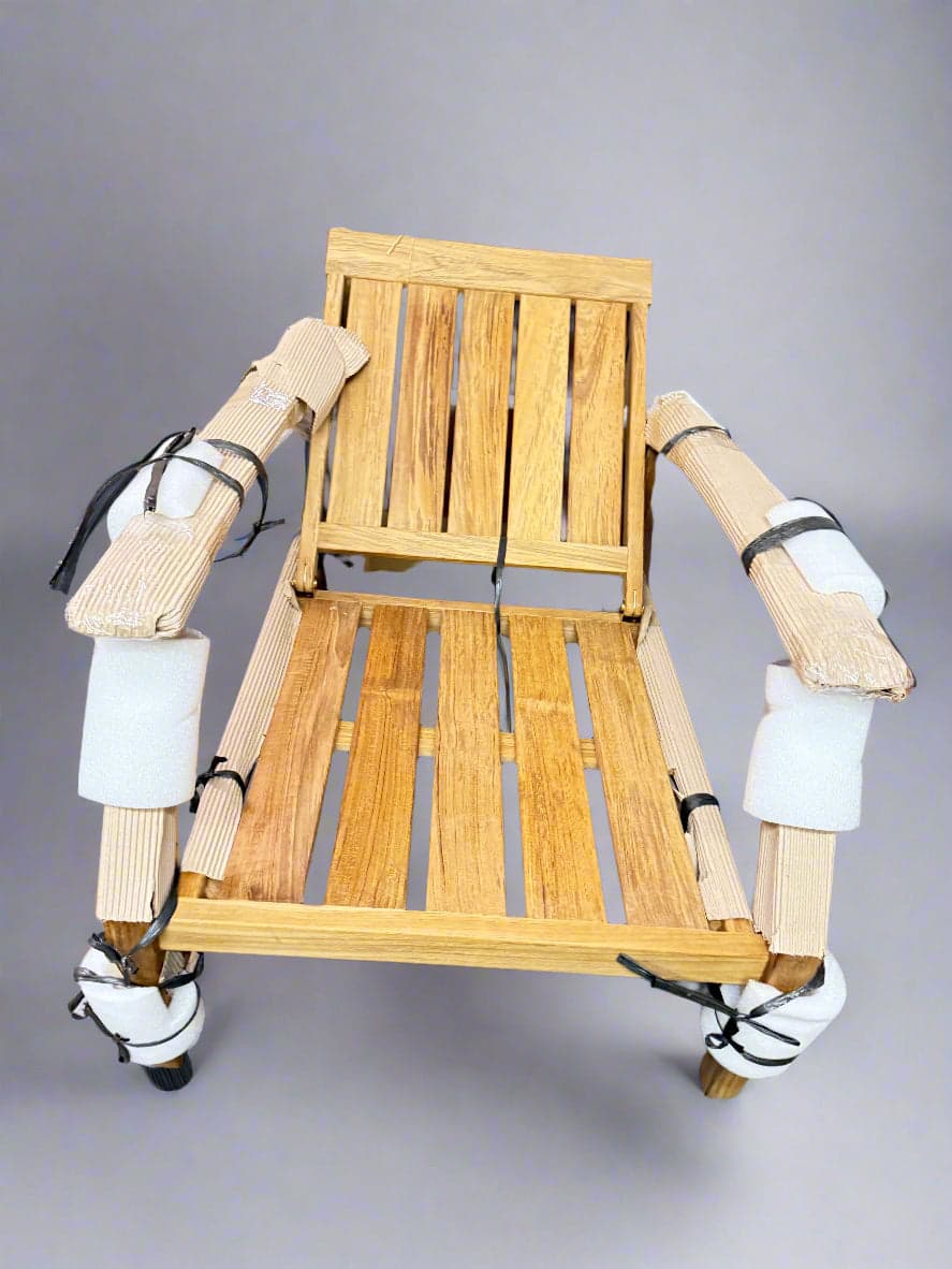 Summer Classics Croquet Natural Teak Outdoor Lounge Chair FFE-808 - Thumbnail 5