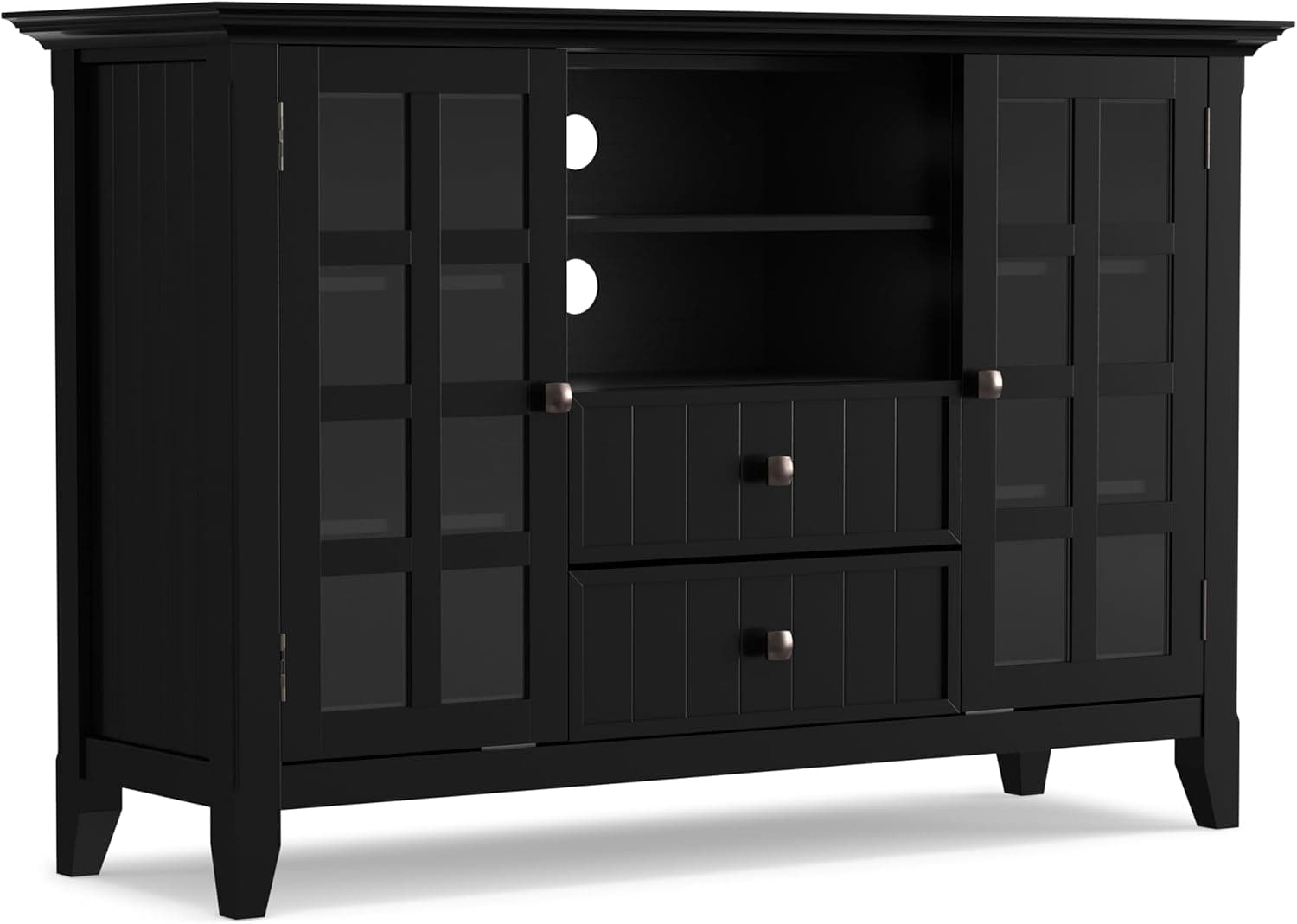 Arcadian Tall Black Media Stand FFW-725 - Thumbnail 3