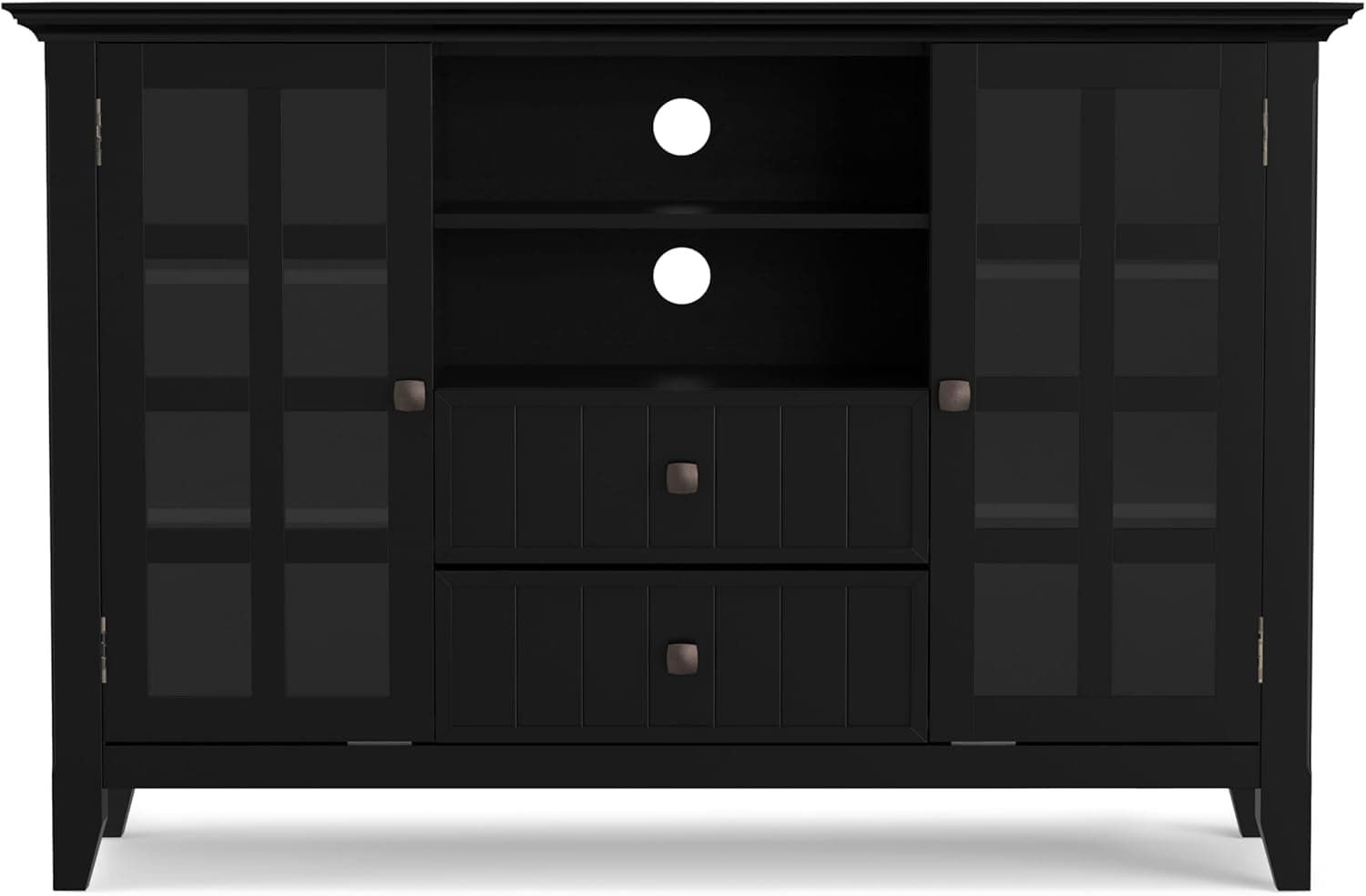 Arcadian Tall Black Media Stand FFW-725 - Thumbnail 2