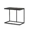 Ward Solid Mango Wood/Metal 28" Industrial Wide C Side Table in Warm Grey FFW-988 - Thumbnail 2