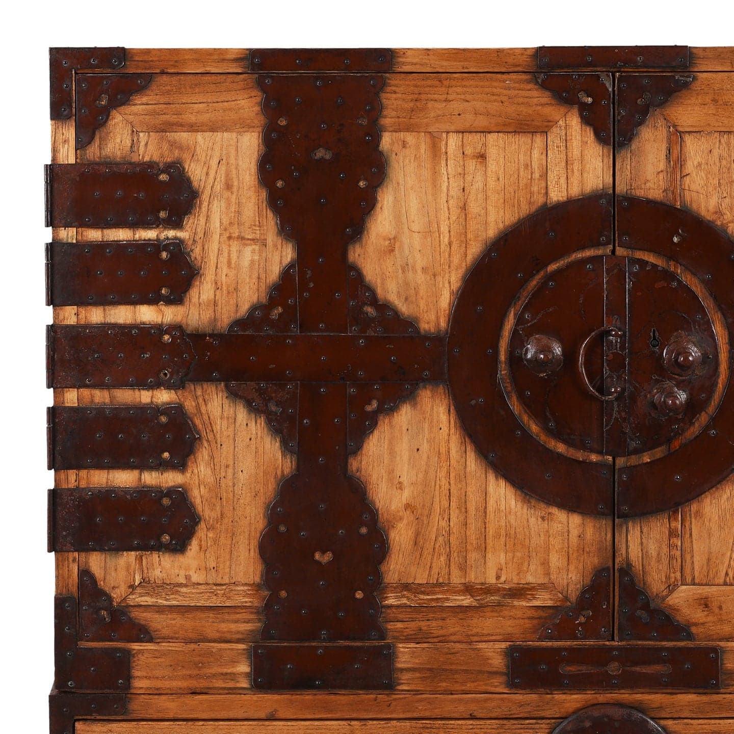 Antique Asian Japanese Kannon Biraki Isho Tansu Dansu Late Edo Period Chest SH265-40 - Thumbnail 3