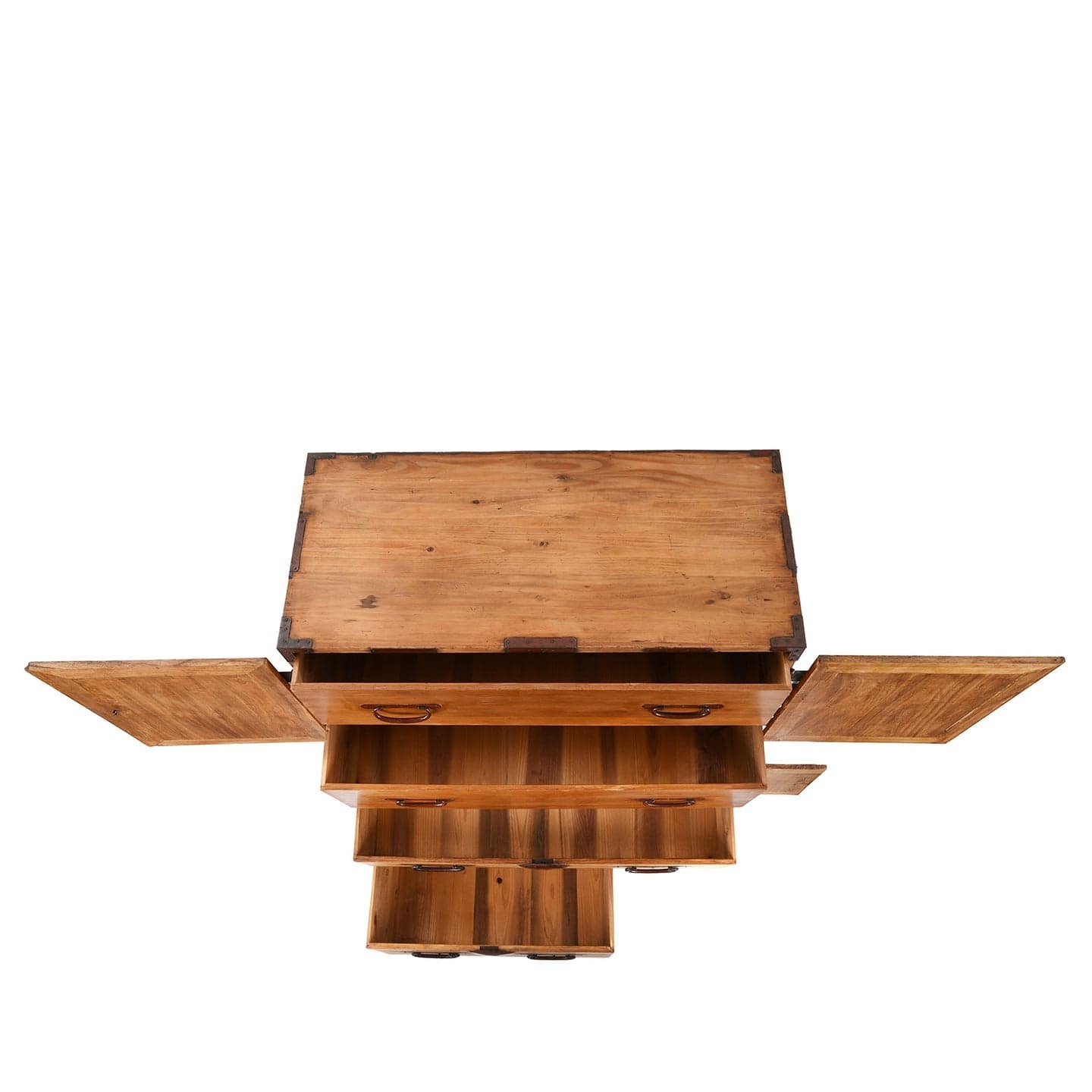 Antique Asian Japanese Kannon Biraki Isho Tansu Dansu Late Edo Period Chest SH265-40 - Thumbnail 6