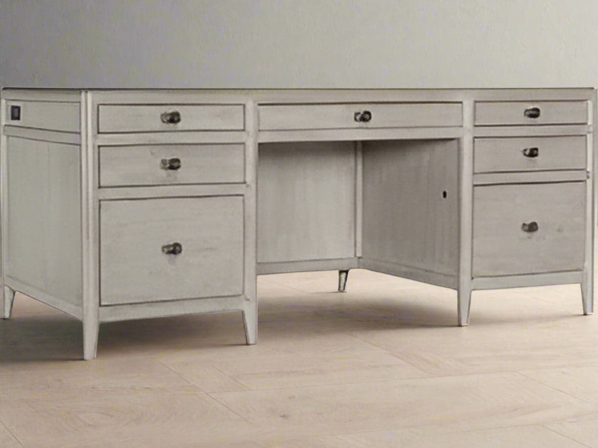 Hooker Furniture Work Your Way Burnham Grey Wood Credenza Desk FFE-1045 - Thumbnail 3