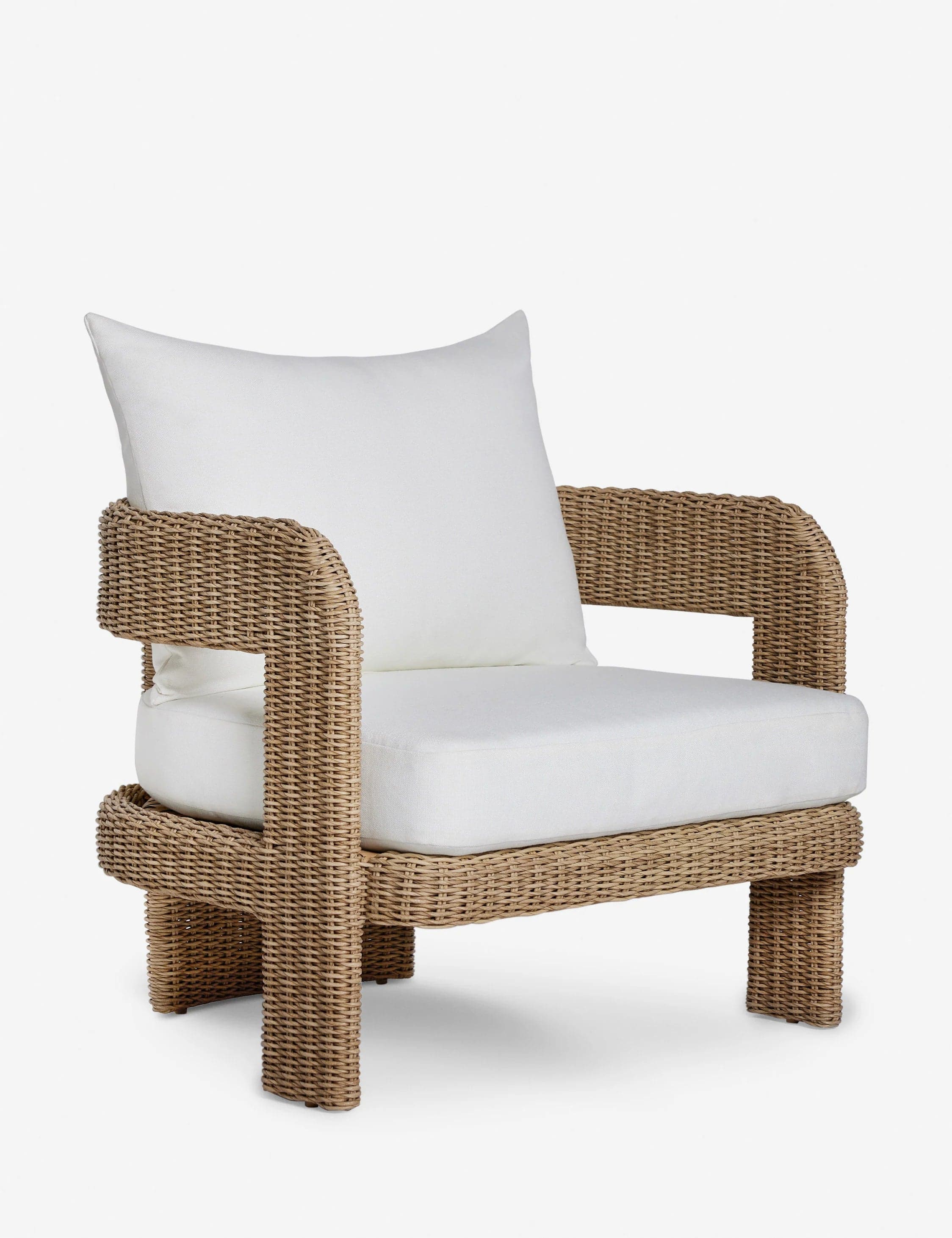 Lulu & Georgia Hadler Indoor / Outdoor Natural Wicker Accent Chair FFE-1052 - Thumbnail 4