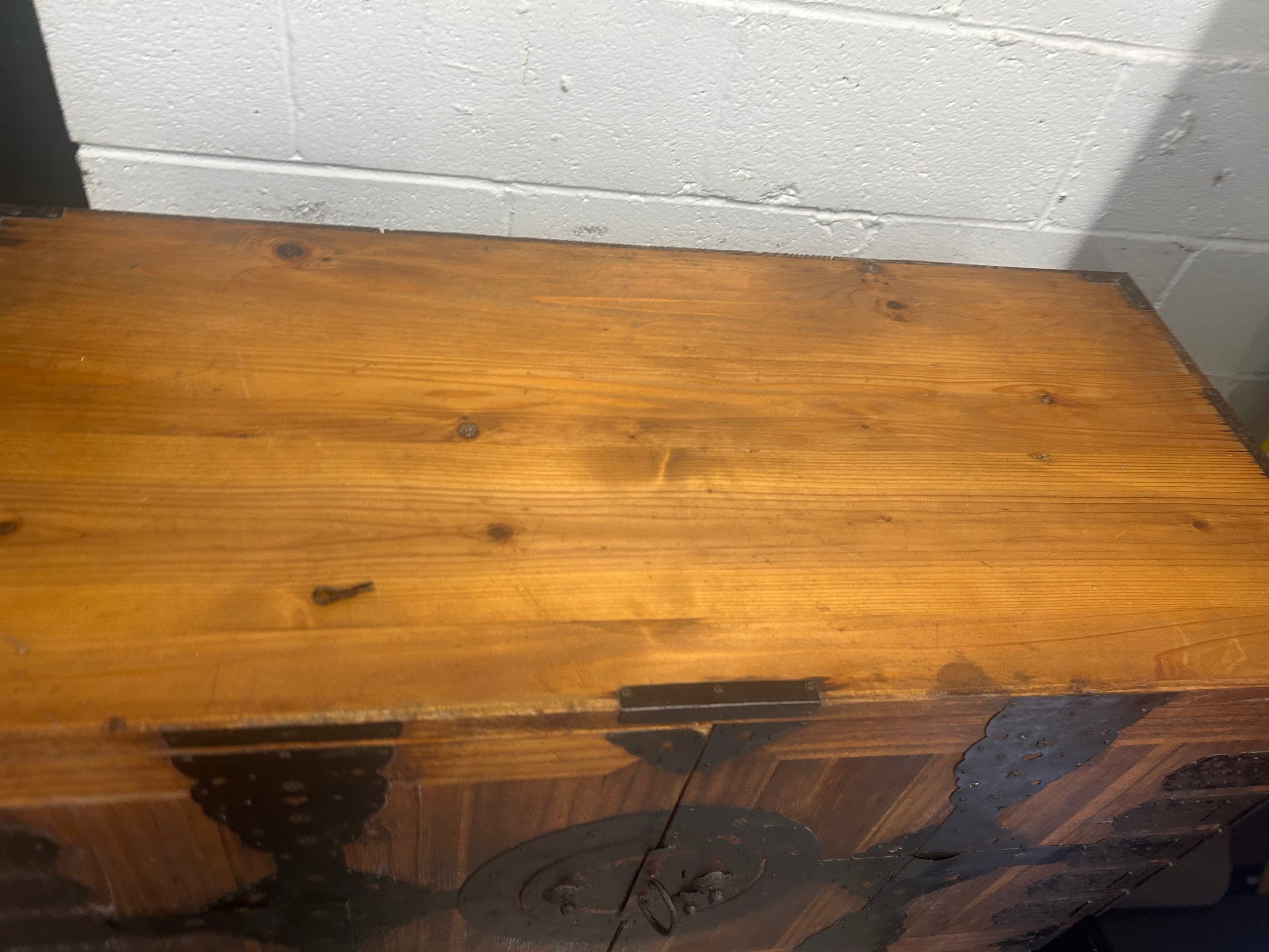 Antique Asian Japanese Kannon Biraki Isho Tansu Dansu Late Edo Period Chest SH265-40 - Thumbnail 9