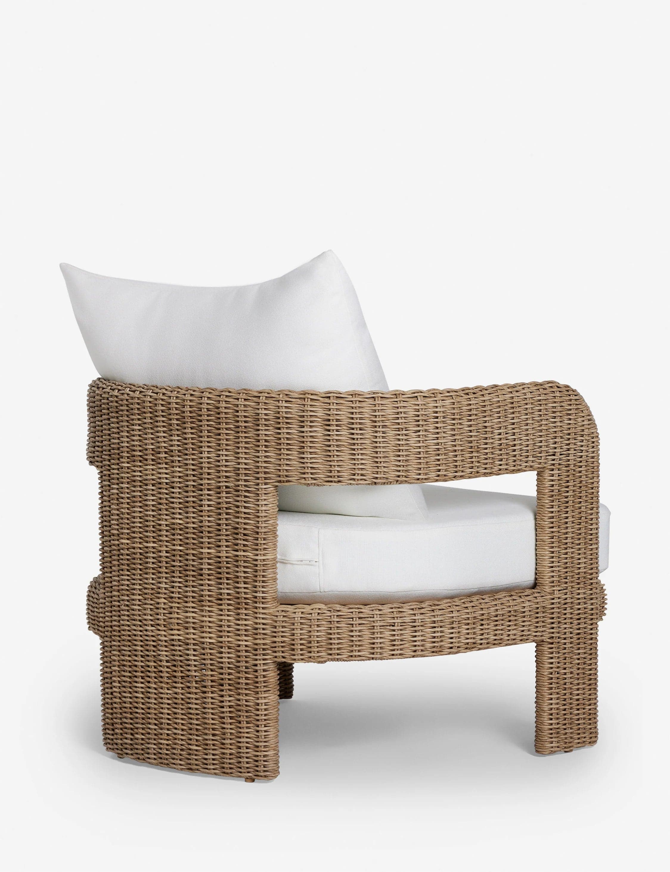 Lulu & Georgia Hadler Indoor / Outdoor Natural Wicker Accent Chair FFE-1052 - Thumbnail 3
