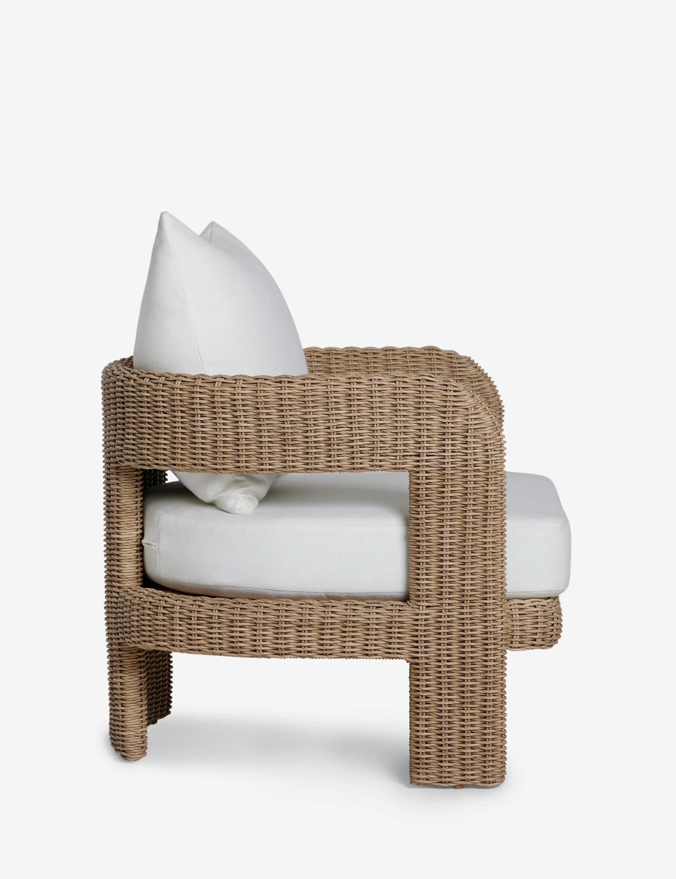 Lulu & Georgia Hadler Indoor / Outdoor Natural Wicker Accent Chair FFE-1052 - Thumbnail 6