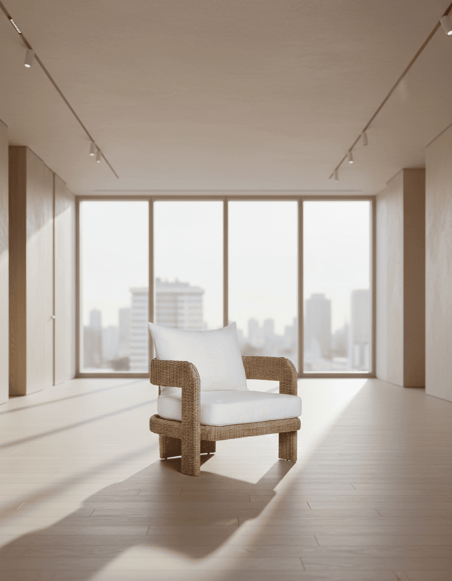 Lulu & Georgia Hadler Indoor / Outdoor Natural Wicker Accent Chair FFE-1052 - Image 1