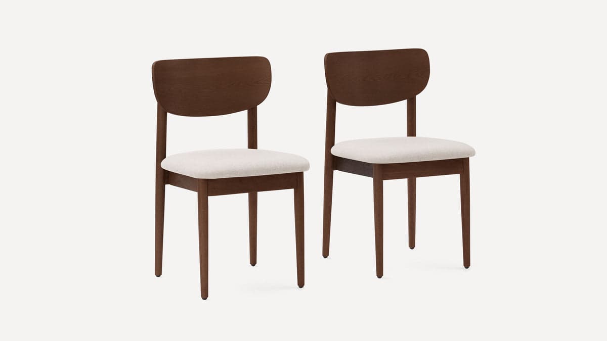 Pair (2) Burrow Haiku Cafe Style Wood Dining Chairs FFE-1099 - Thumbnail 2