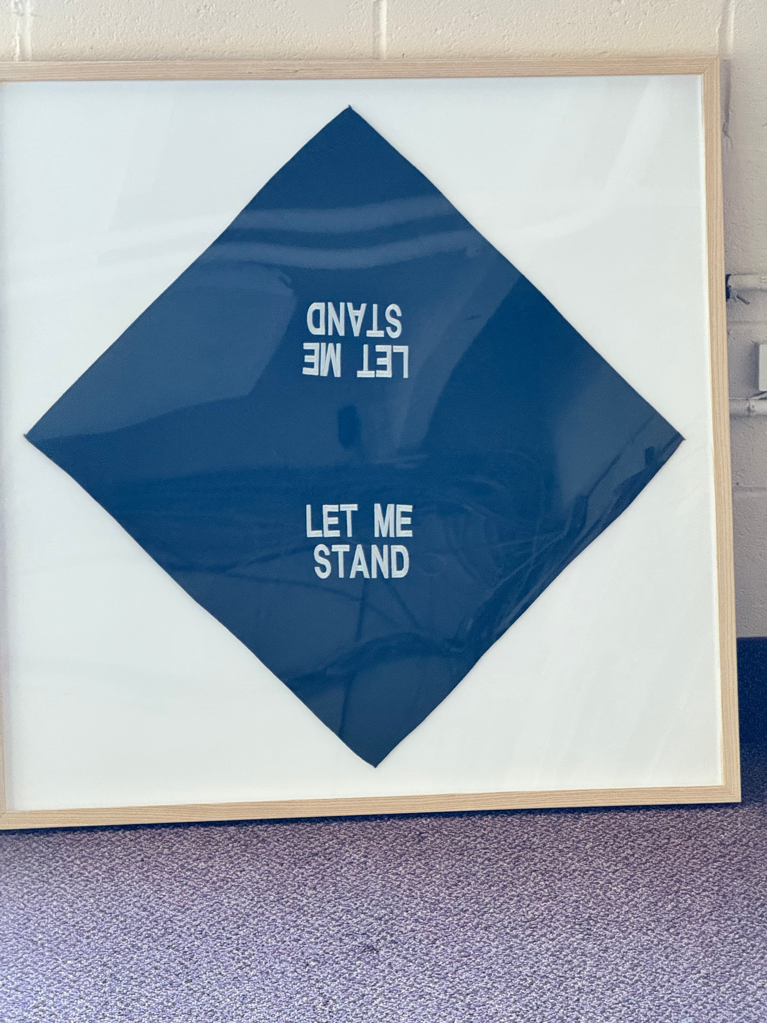 Jenny Holzer "LET ME STAND" Limited Edition Bandana Scarf Art HR11 - Thumbnail 2