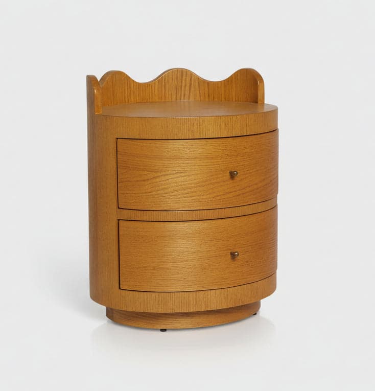Pair (2) Lulu and Georgia Curved Front Ripple Nightstand FFW-1152 - Thumbnail 3