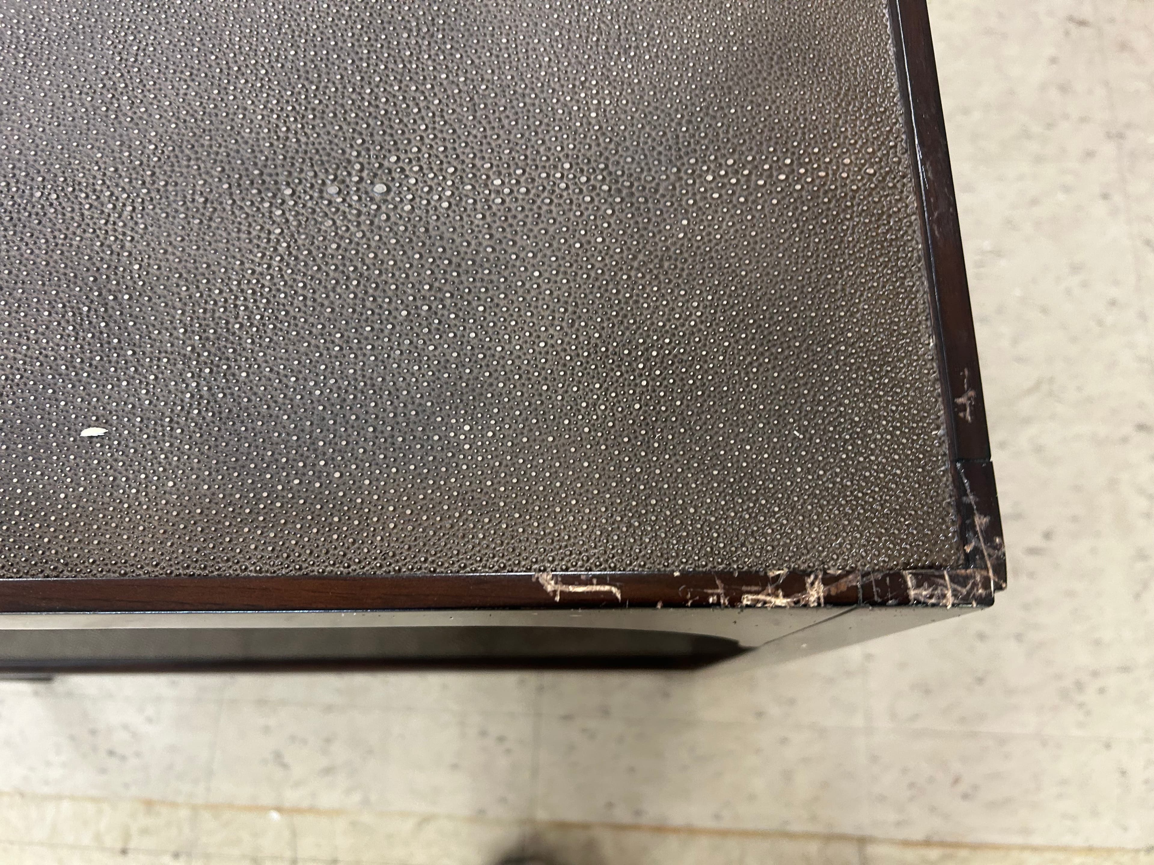 Savoye Solid Wood End Table w Faux Leather Top & Storage FFE-1186 - Thumbnail 5