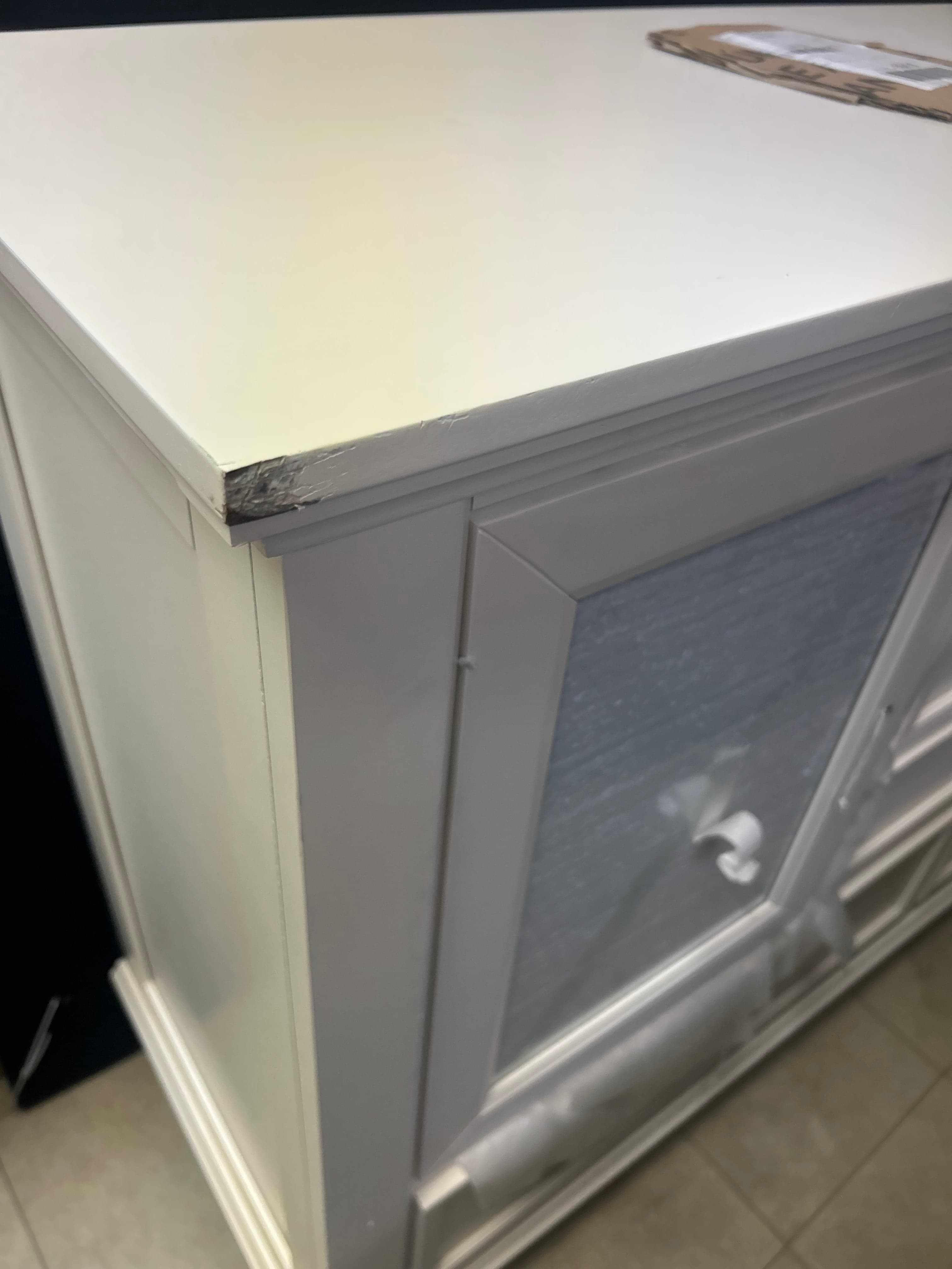 White Fraser 11 Drawer Glass Front Combo Dresser FFE-1202 - Thumbnail 6