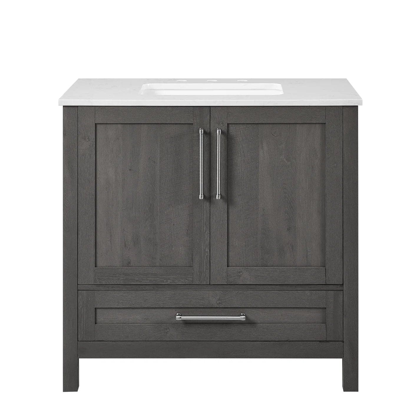 Bridgeport Home Daisy 36" Single-Sink Grey Bathroom Vanity Set FFE-1242 - Thumbnail 2