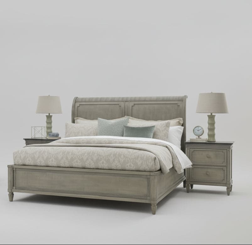 American Drew Savona King Sleigh Bed FFE-1262 - Thumbnail 2