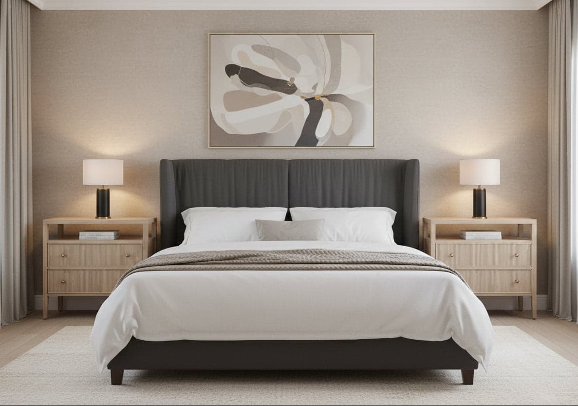 Essentials for Living Bronze Bay Natural Oak Highland Open Shelf 2-Drawer Nightstand FFE-1268