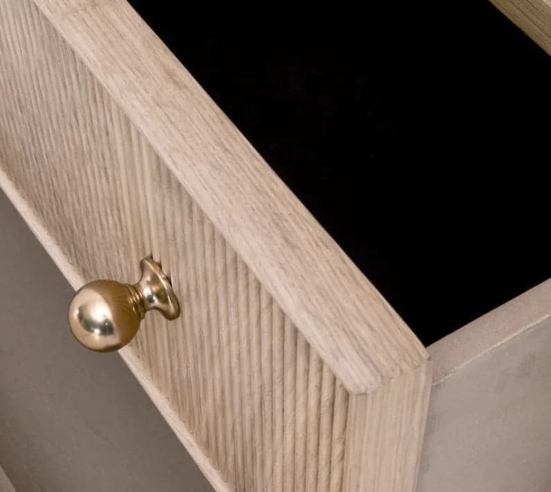 Essentials for Living Bronze Bay Natural Oak Highland Open Shelf 2-Drawer Nightstand FFE-1268 - Thumbnail 4