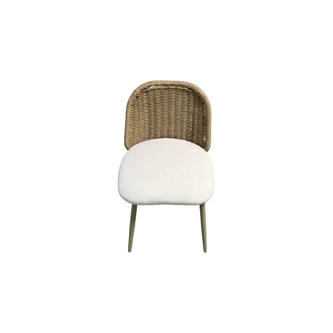 TOV Alexa Rattan Performance Fabric Dining Chair - Thumbnail 2