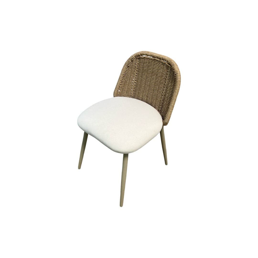 TOV Alexa Rattan Performance Fabric Dining Chair - Thumbnail 5
